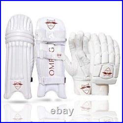 Cricket Bundle Batting Gloves Pads Adults Mens Right Hand Red Classic Edition