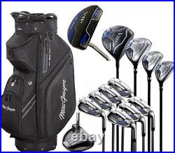 MacGregor VIP Mens 12 Piece All Graphite Complete Golf Set & MacTec Cart Bag New