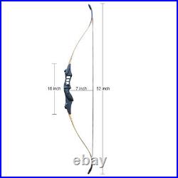 UK 50lb Takedown Recurve Archery Bow Set Right Hand Hunting Target Outdoor Shoot