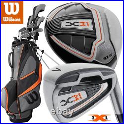 Wilson X31 Mens Complete Golf Set +golf Stand Carry Bag +regular Graphite Shafts